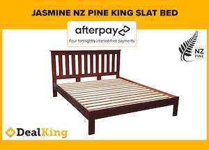 NZ PINE KING SLAT BED