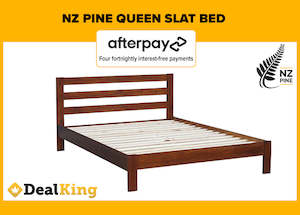 Beds: NZ PINE SLAT BED QUEEN