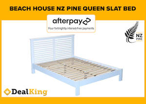 Beds: BEACH HOUSE NZ PINE QUEEN SLAT BED