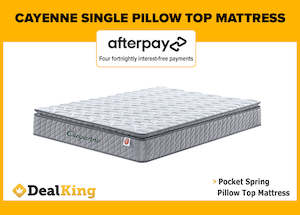 SINGLE POCKET SPRING PILLOWTOP MATTRESS