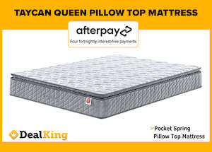 QUEEN POCKET SPRING PILLOW TOP MATTRESS 240MM THICK