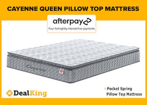 QUEEN POCKET SPRING PILLOW TOP MATTRESS 210MM THICK