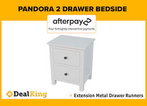 Bedroom Furniture: PANDORA 2 DRAWER BEDSIDE