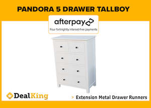 PANDORA 5 DRAWER TALLBOY