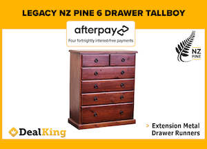 Legacy Nz Pine 6 Drawer Tallboy