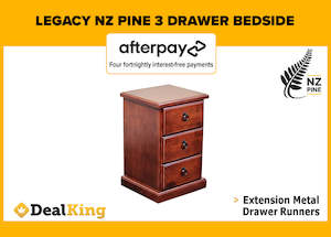 Legacy Nz Pine 3 Drawer Bedside