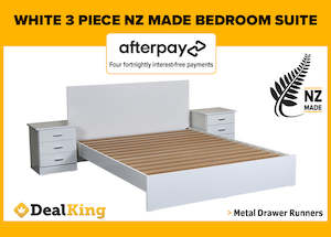 WHITE 3PC NZ MADE SUITE (QUEEN BED)