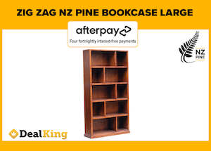 Zig Zag Nz Pine Large Bookcase