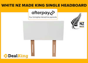 KING SINGLE NZ MADE HEADBOARD WHITE