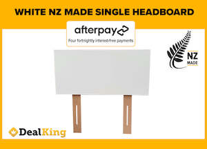 Headboards: SINGLE NZ MADE HEADBOARD WHITE