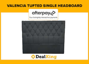 Headboards: VALENCIA TUFTED SINGLE / KING SINGLE HEADBOARD BLACK