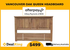 Headboards: VANCOUVER QUEEN OAK HEADBOARD