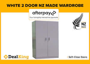 Wardrobes: WHITE NZ MADE 2 DOOR WARDROBE