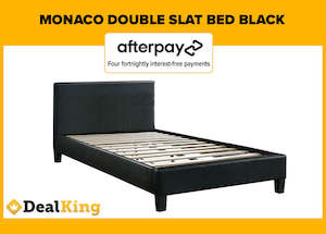 MONACO SLAT DOUBLE BED BLACK