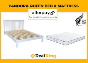 PANDORA QUEEN SLAT BED + MATTRESS