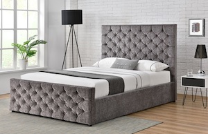 King Bed 167.5 x 203cm Silver 3207G