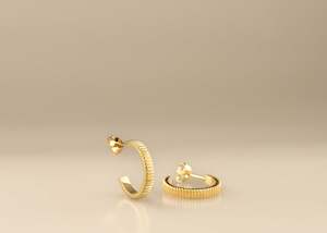 Fluted Hoop Earrings