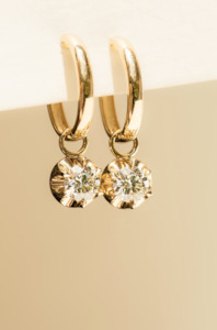 Jewellery: Côte d'Or Round Lab Diamond Charms