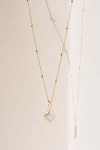 Ball and Chain Pearl Necklace