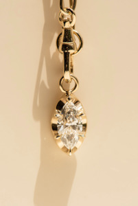 Jewellery: Côte d'Or Marquise Lab Diamond Pendant