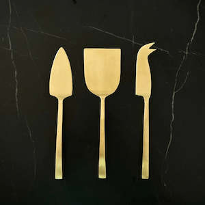 Oro Cheese Knife Set of 3 - Gold