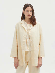 Womenswear: Long Linen Textured Blazer