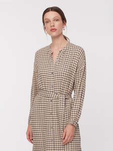 Checked Midi Dress