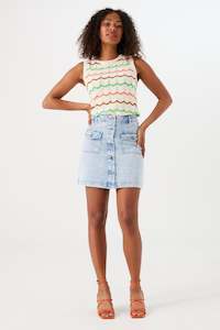 Womenswear: Ladies Mini Denim Skirt