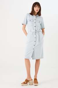 Ladies Midi Shirt Dress