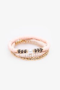 Beaded Bracelet Set | Blush