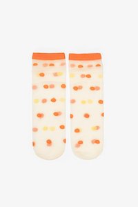 Womenswear: Sheer Spot Sock | Apricot