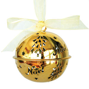 Ball Noel - Gold Tin Christmas Decoration - Box Lot Deal (8)