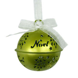 Ball Noel - Green Tin Christmas Decoration