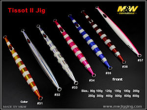 M&W Tissot II Jig 250g Pink White Stripe