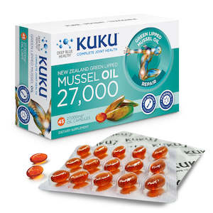 Joint Pain, Joint Health, Sport Supplement, Anti-inflammatory: KUKU Mussel Oil 27,000 - Repair Strength - 45 caps