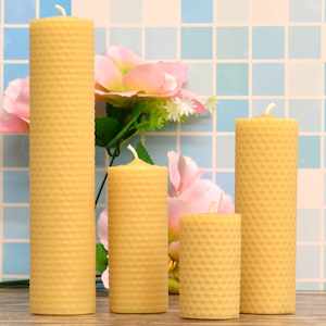 All: 45 mm Hand-Rolled Beeswax Pillar Candles