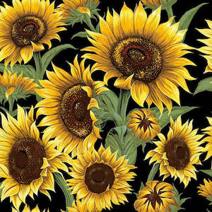 Flower Market: Sunflowers pure cotton fabric