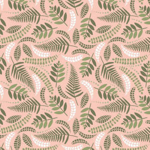 Bird Stories: Silver Ferns pure cotton fabric