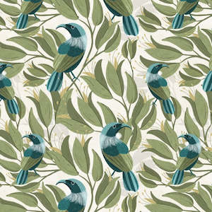 Bird Stories: Tui pure cotton fabric