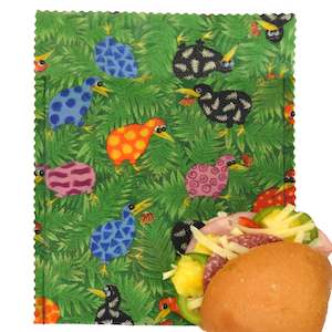 Beeswax Food Bags: Rainbow Kiwis Sandwich Bag