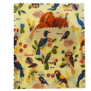 Beeswax Food Bags: Morepork and Friends Snack Bag