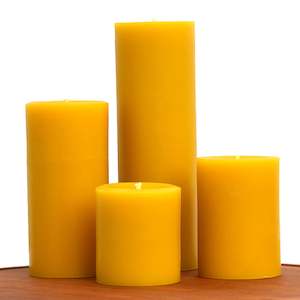 Beeswax Pillar Candles 75 mm diameter