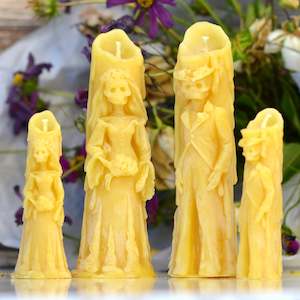 Skeleton Wedding Beeswax Candles