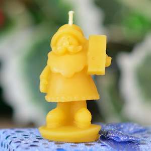 Toy Santa Claus Beeswax Candle