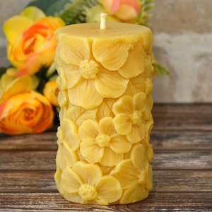 Flower And Forest Beeswax Candles: Poppy Flurry Beeswax Candle