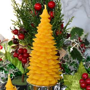 Christmas Tree Beeswax Candle