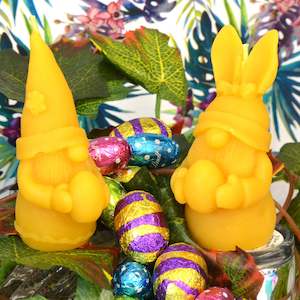 Norm & Nora the Easter Gnomes Beeswax Candles