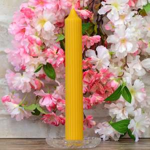 Beeswax Pillar Candles: Athena 25 cm Beeswax Column Candle