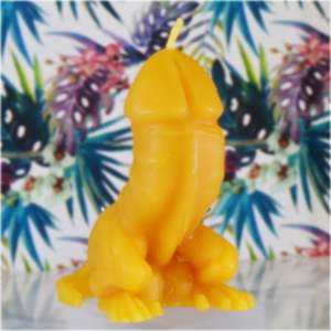 Dongzilla beeswax candle