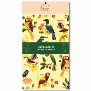 Morepork and Friends - XL Beeswax Wrap